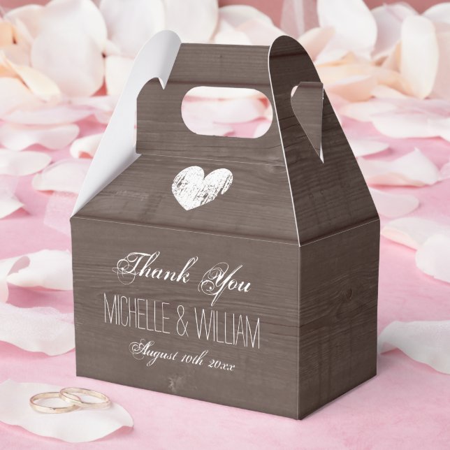 Gastgeschenk Hochzeit aus Vintagem Holz Geschenkschachtel (Hochzeit)