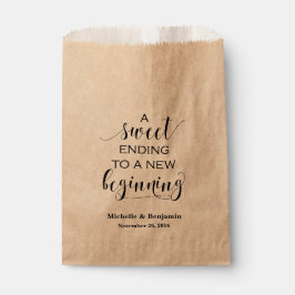 Gastgeschenk Hochzeit Bag - Sweet End to New Begar Geschenktütchen