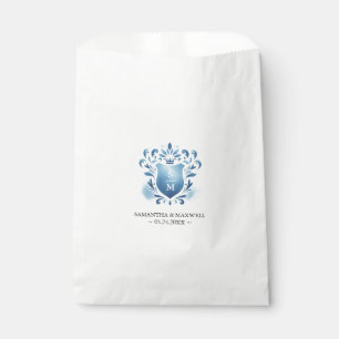 Gastgeschenk Hochzeit Bags Blaues Mit Monogramm Wa Geschenktütchen