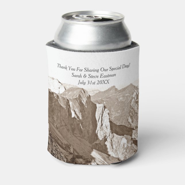 Gastgeschenk Hochzeit Bergsteigen Dosenkühler (Kanne Rückseite)