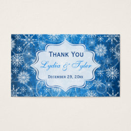 Gastgeschenk Hochzeit "Blaue und weiße Schneeflock