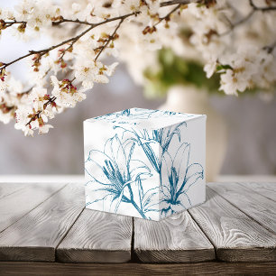 Gastgeschenk Hochzeit "Blue Lily" Geschenkschachtel
