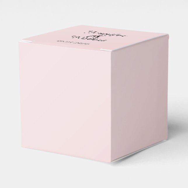 Gastgeschenk Hochzeit Blush Pink Elegance Geschenkschachtel (Vorderseite)