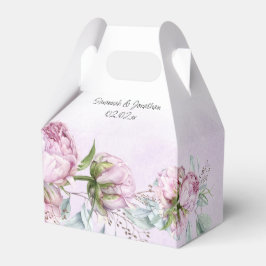 Gastgeschenk Hochzeit Blush Pink Peonies and Sage  Geschenkschachtel
