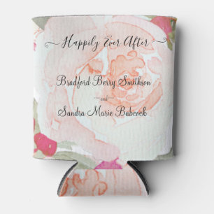 Gastgeschenk Hochzeit Blütenrot Fushia Dosenkühler