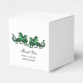 Gastgeschenk Hochzeit-Box für grüne, elegante Drac Geschenkschachtel