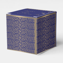 Gastgeschenk Hochzeit-Box mit Gold und Navy Blue F Geschenkschachtel