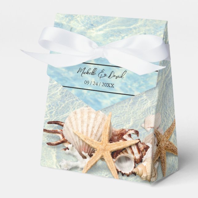 Gastgeschenk Hochzeit Box Tropical Ocean Beach Sea Geschenkschachtel (Vorderseite)
