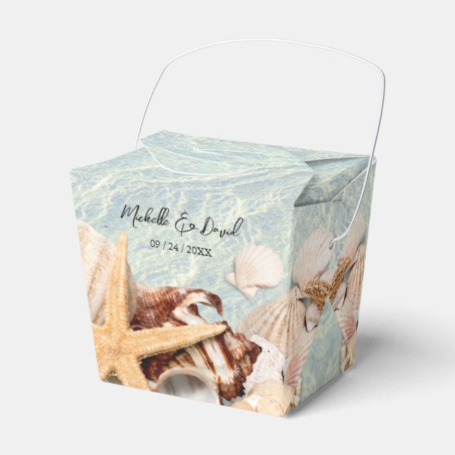 Gastgeschenk Hochzeit Box Tropical Ocean Beach Sea Geschenkschachtel (Vorderseite)