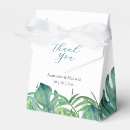 Gastgeschenk Hochzeit Boxen Aquarellpalm-Blätter Geschenkschachtel