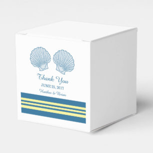 Gastgeschenk Hochzeit Boxen für blaugelbe Muscheln Geschenkschachtel
