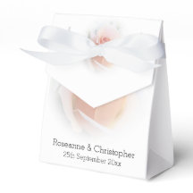 Gastgeschenk Hochzeit Boxen Peach Pink Rosenknospe