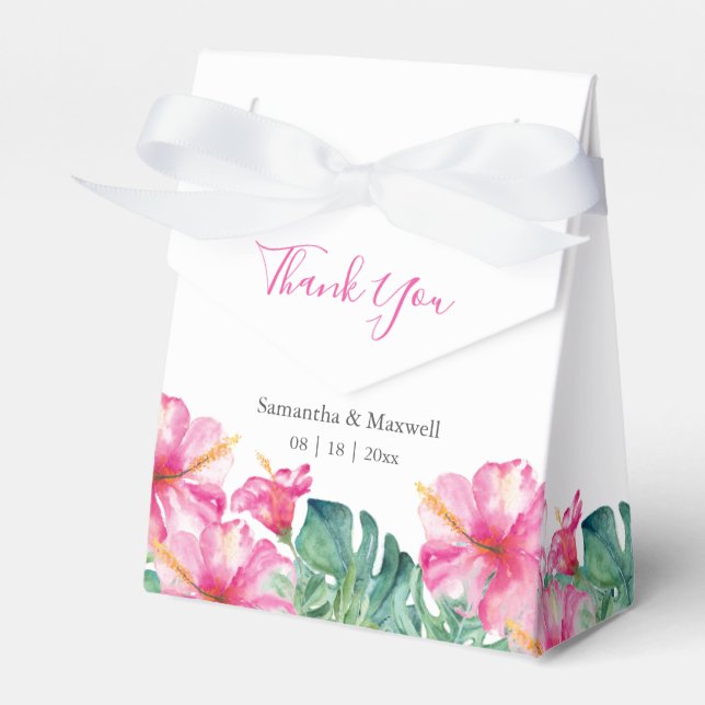 Gastgeschenk Hochzeit Boxen Wasserfarbe Florals Pa Geschenkschachtel (Vorderseite)