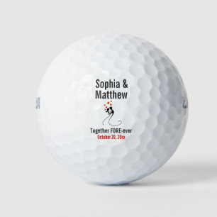 Gastgeschenk Hochzeit Bride Groom Niedlichen Paar Golfball
