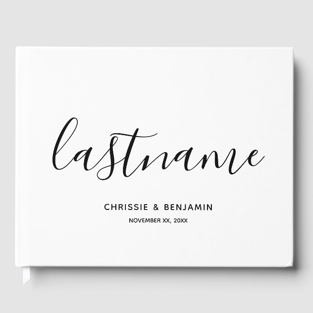 Gastgeschenk Hochzeit Custom Briom Groom Datum Kal Gästebuch (Vorderseite)