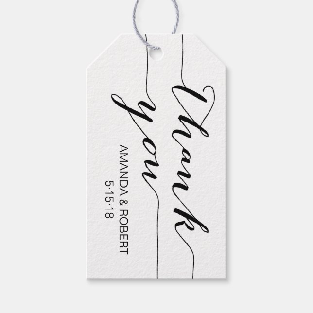 Gastgeschenk Hochzeit | Dankeschön hängen Anhänger (Vorderseite)