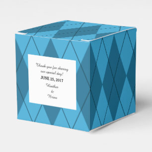 Gastgeschenk Hochzeit der blauen Raute Geschenkschachtel
