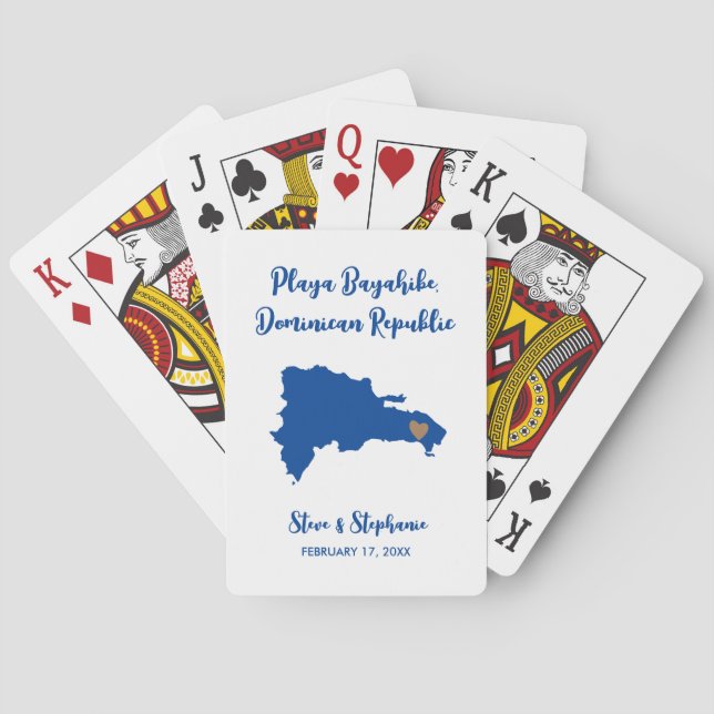 Gastgeschenk Hochzeit der Dominikanischen Republik Spielkarten (Rückseite)