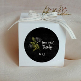 Gastgeschenk Hochzeit der gotischen Rose Runder Aufkleber