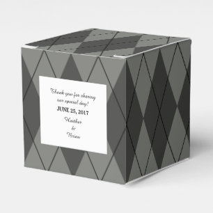 Gastgeschenk Hochzeit der grauen Raute Geschenkschachtel