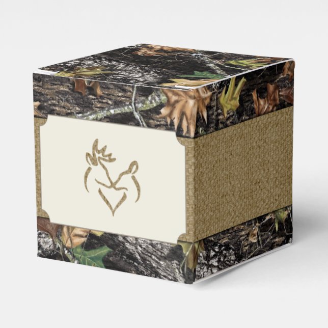 Gastgeschenk Hochzeit der Hirschjagd-Camouflage Geschenkschachtel (Vorderseite)