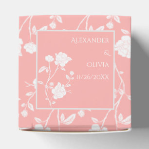 Gastgeschenk Hochzeit der Korallen-Rose Geschenkschachtel