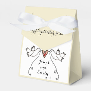 Gastgeschenk Hochzeit der personalisierten weißen  Geschenkschachtel