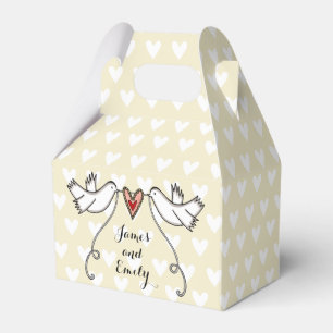 Gastgeschenk Hochzeit der personalisierten weißen  Geschenkschachtel