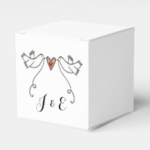 Gastgeschenk Hochzeit der personalisierten weißen Geschenkschachtel