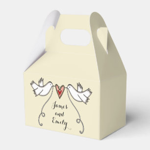 Gastgeschenk Hochzeit der personalisierten weißen Geschenkschachtel