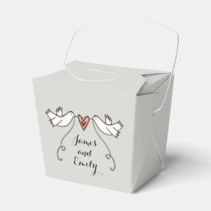 Gastgeschenk Hochzeit der personalisierten weißen Geschenkschachtel