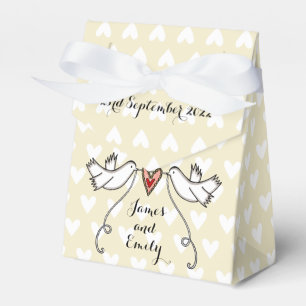 Gastgeschenk Hochzeit der personalisierten weißen  Geschenkschachtel