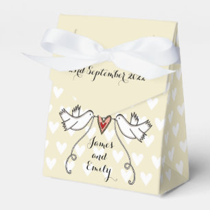 Gastgeschenk Hochzeit der personalisierten weißen  Geschenkschachtel