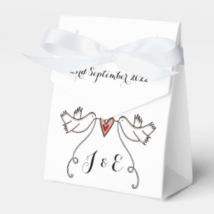 Gastgeschenk Hochzeit der personalisierten weißen Geschenkschachtel