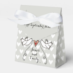 Gastgeschenk Hochzeit der personalisierten weißen Geschenkschachtel