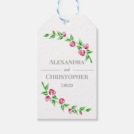 Gastgeschenk Hochzeit der romanischen Rose Geschenkanhänger