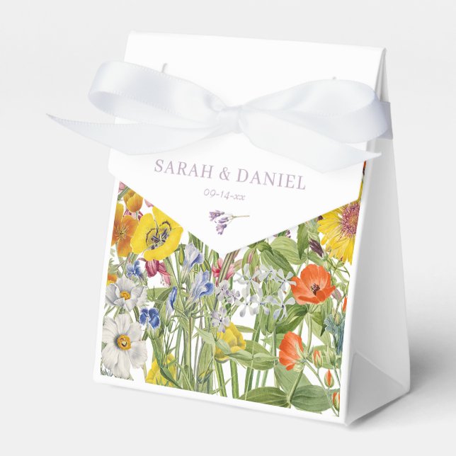 Gastgeschenk Hochzeit der Wildblume Geschenkschachtel (Vorderseite)