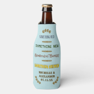 Gastgeschenk Hochzeit Etwas Bierbrauen Name V2 hin Flaschenkühler