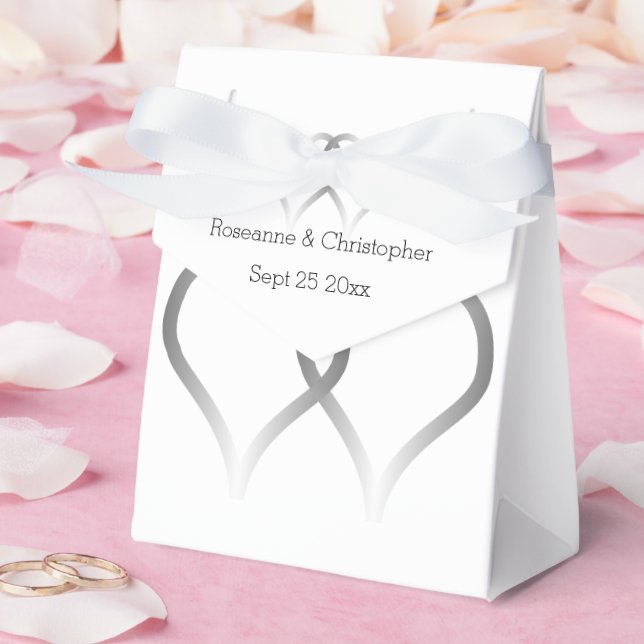 Gastgeschenk Hochzeit-Felder Silberherz Geschenkschachtel (Hochzeit)