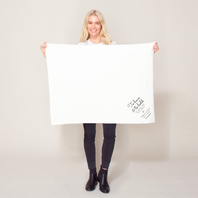 Gastgeschenk Hochzeit Fleece Blanket haben und hal (Beispiel)