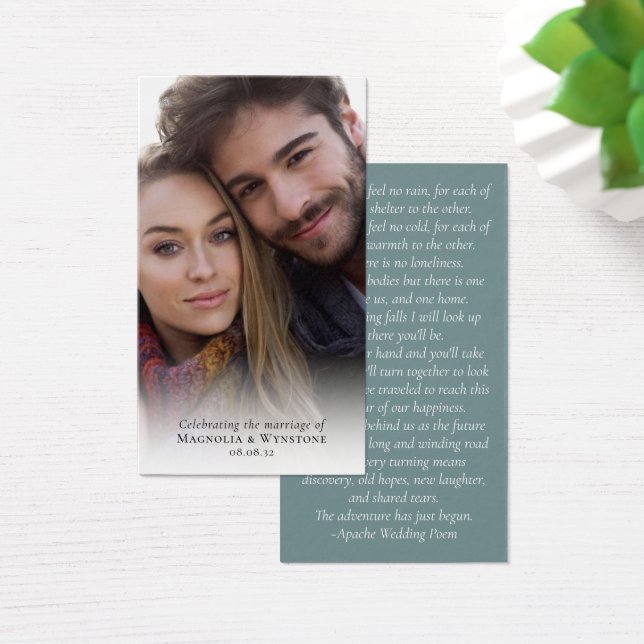 Gastgeschenk Hochzeit-Foto-Gebetskarte (Schreibtisch)
