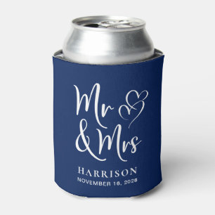 Gastgeschenk Hochzeit Frau Navy Blue Dosenkühler