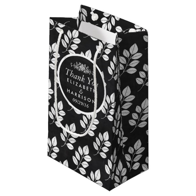 Gastgeschenk Hochzeit für Blumenmuster Kleine Geschenktüte (Vorderseite Schrägansicht)