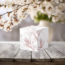 Gastgeschenk Hochzeit für die Kontur Rosa Lilie Geschenkschachtel