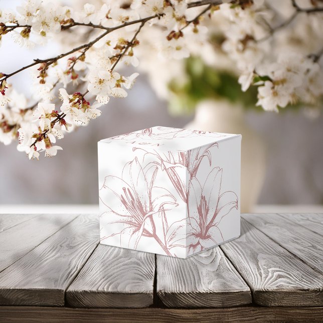Gastgeschenk Hochzeit für die Kontur Rosa Lilie Geschenkschachtel (Von Creator hochgeladen)