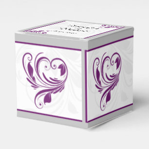 Gastgeschenk Hochzeit für die Silber- und Lila Blu Geschenkschachtel