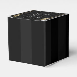 Gastgeschenk Hochzeit für Gold Art Deco Streifen Geschenkschachtel