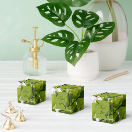 Gastgeschenk Hochzeit für grüne Blätter Geschenkschachtel