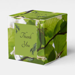 Gastgeschenk Hochzeit für grüne Blätter Geschenkschachtel