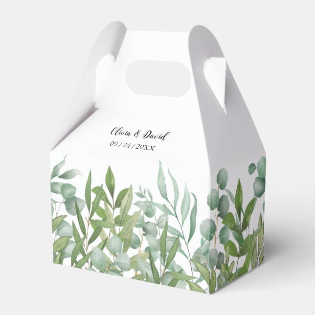 Gastgeschenk Hochzeit für Grünflächen Geschenkschachtel (Vorderseite)